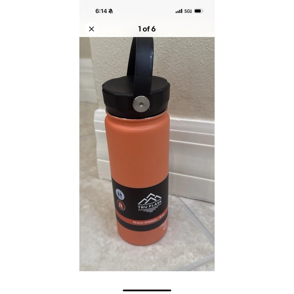 Tru Flask 3 Insulated Bottle 18 oz 24 Hrs Cold 12 Hrs Hot Green, Blue‎ & Orange - Picture 9 of 16